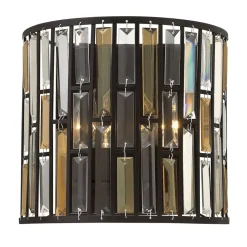 Elstead Wandlampe PRISM B:31cm in Bronze Jugendstil Lampe< Wandleuchten|Flurlampen