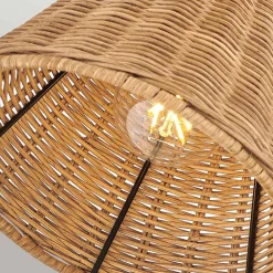 Wandleuchten|Wohnzimmerlampen*Elstead Wandlampe Rattan Metall Gelenkarm schwenkbar E27 zum Lesen