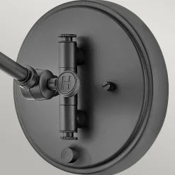 Wandleuchten|Wohnzimmerlampen*Elstead Wandlampe Rattan Metall Gelenkarm schwenkbar E27 zum Lesen