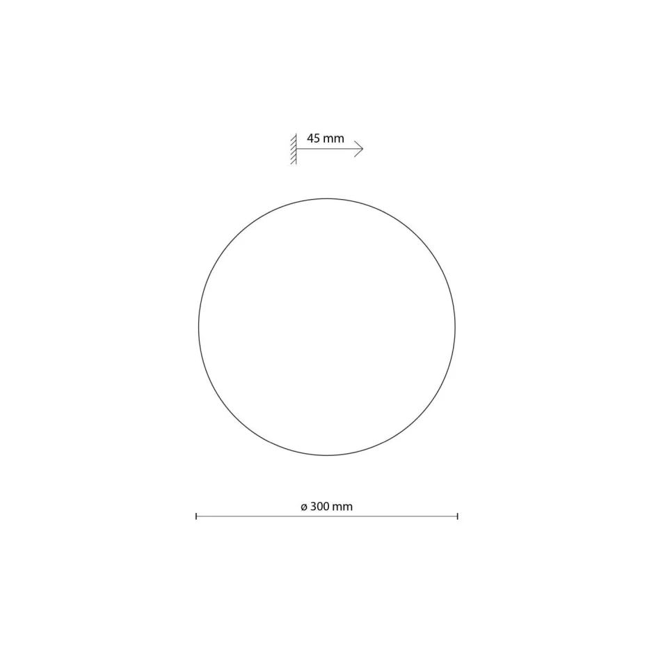 Wandleuchten|Flurlampen*TK Lighting Wandlampe rund Ø 30 cm klein 3x G9 indirektes Licht Beige