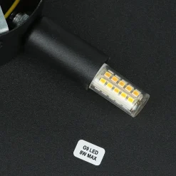 Moderne Lampen|Küchenlampen*TK Lighting Wandlampe rund Ø 40 cm Metall Schwarz indirektes Licht