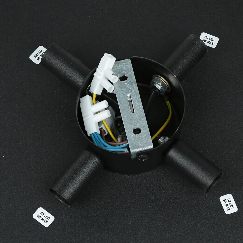 Moderne Lampen|Küchenlampen*TK Lighting Wandlampe rund Ø 40 cm Metall Schwarz indirektes Licht