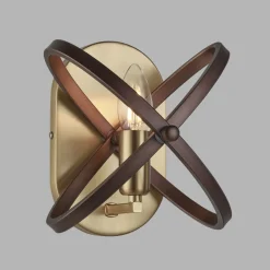 Wandleuchten|Flurlampen*Searchlight Wandlampe Rustikal B: 23 cm klein Metall in Bronze Braun