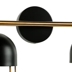 Wandleuchten|Wohnzimmerlampen*Easylight Wandlampe Schwarz Gold groß 4x E14 Metall Loft Design