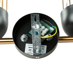 Wandleuchten|Wohnzimmerlampen*Easylight Wandlampe Schwarz Gold groß 4x E14 Metall Loft Design