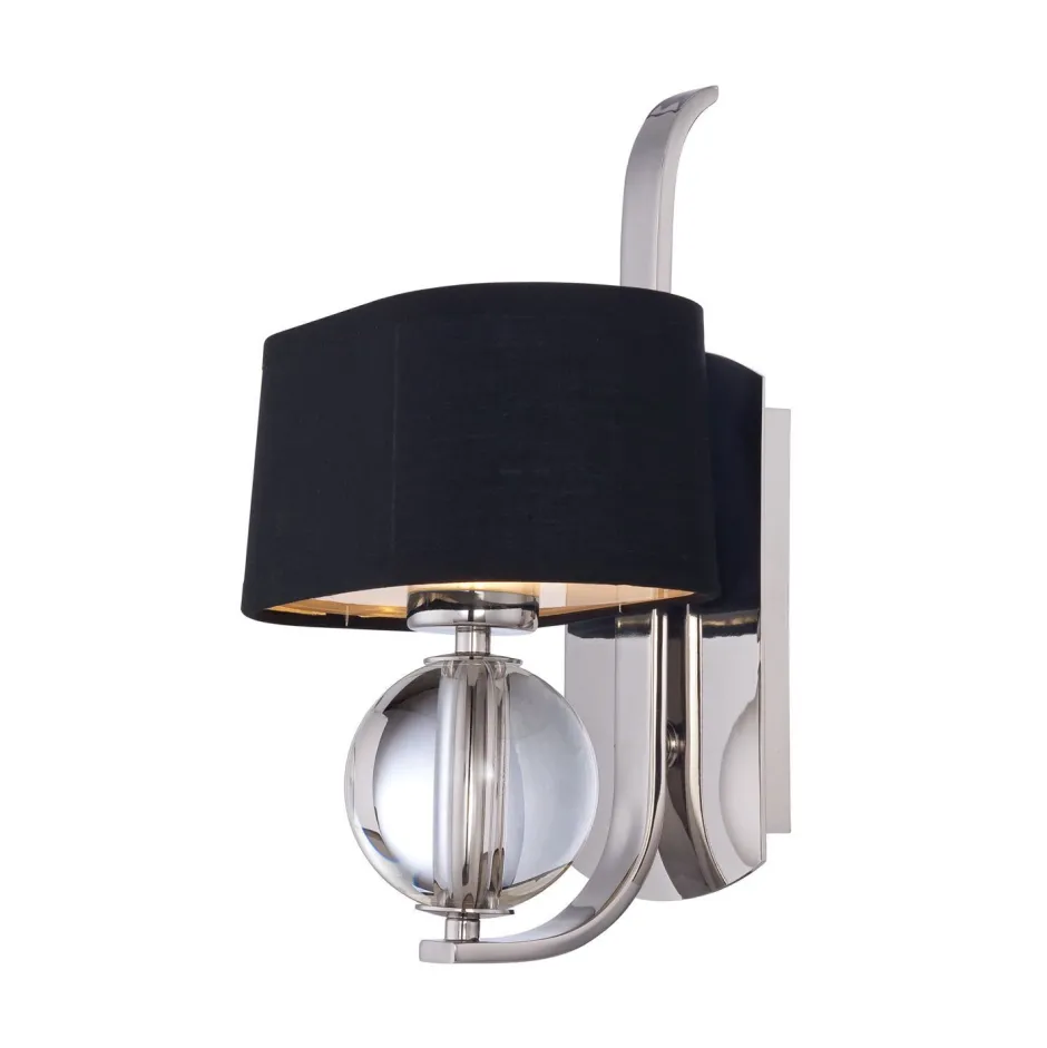 Wandleuchten|Moderne Lampen*Elstead Wandlampe Schwarz Silber Schlafzimmer Hotel KRISRO