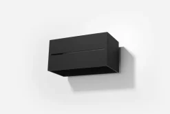 Sollux Wandlampe Schwarz Up Down B:20cm Aluminium eckig< Wandleuchten|Flurlampen