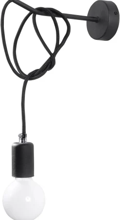 Sollux Wandlampe Schwarz verstellbar H: bis 1 m E27< Wandleuchten|Küchenlampen