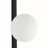 Wohnzimmerlampen|Glaslampen*Eco-Light Wandlampe Schwarz Weiß Glaskugel E14 B:14 cm blendarm