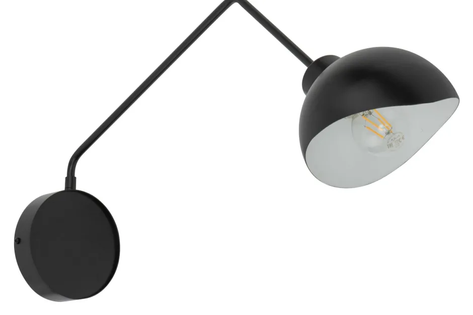 Wandleuchten|Küchenlampen*Sigma Wandlampe Schwarz Weiß Metall H:30 cm E27 stylisch
