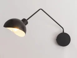 Wandleuchten|Küchenlampen*Sigma Wandlampe Schwarz Weiß Metall H:30 cm E27 stylisch