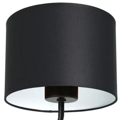 Wandleuchten|Schlafzimmer Lampen*Luminex Wandlampe Schwarz Weiß Stoff Metall H:23 cm wohnlich