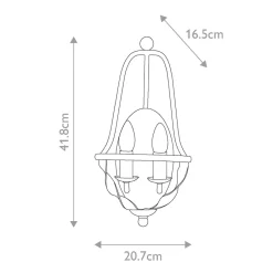 Flurlampen|Wohnzimmerlampen*Elstead Wandlampe Shabby Weiß Antik Metall H: 41,8 cm Landhaus