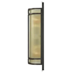 Glaslampen|Designerlampen*Elstead Wandlampe SHOJI Bronze Vintage Leuchte Flur Diele