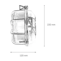Außenwandleuchten|Moderne Lampen*Lido Wandlampe SIFNOS Messing IP64 rund Ø24cm Außenwand