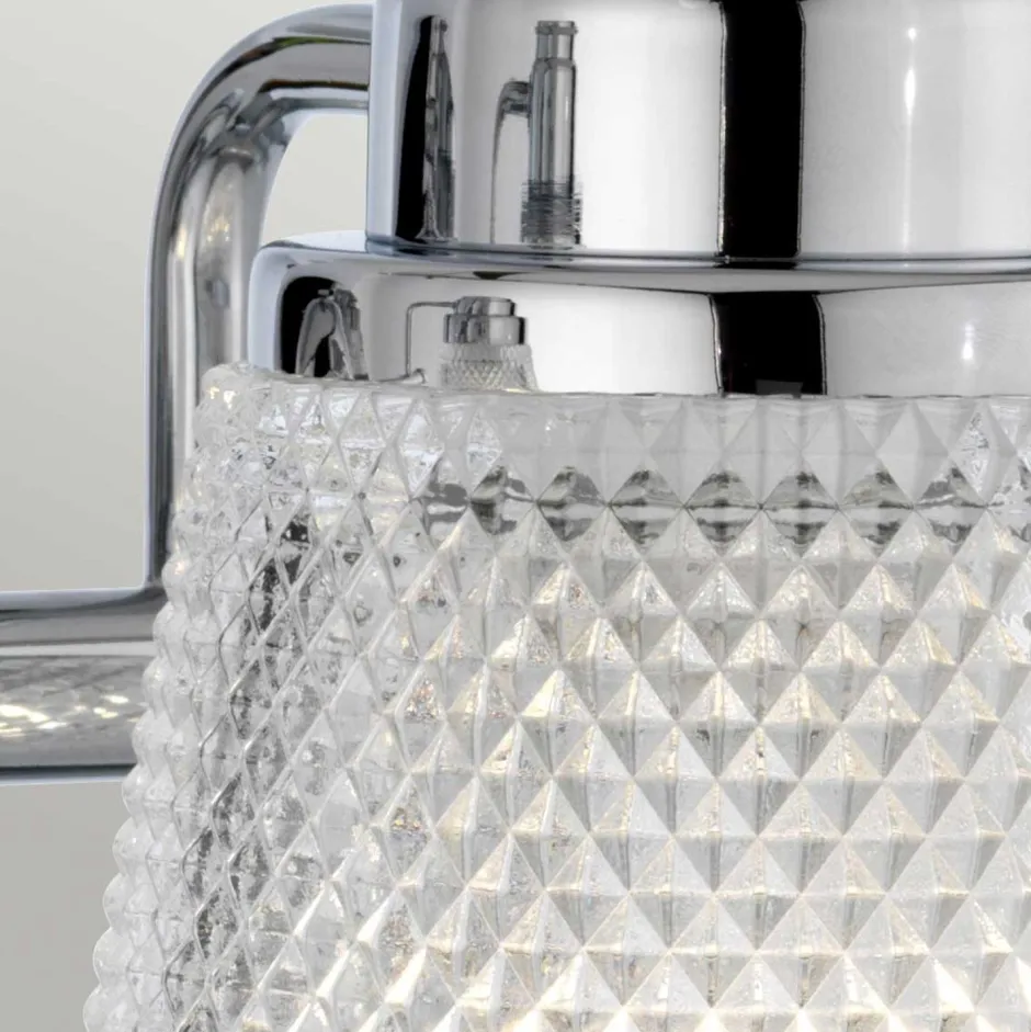 Elstead Wandlampe Spiegel LED G9 IP44 B: 34,5 cm Metall Glas in Chrom< Wandleuchten|Badezimmer Lampe