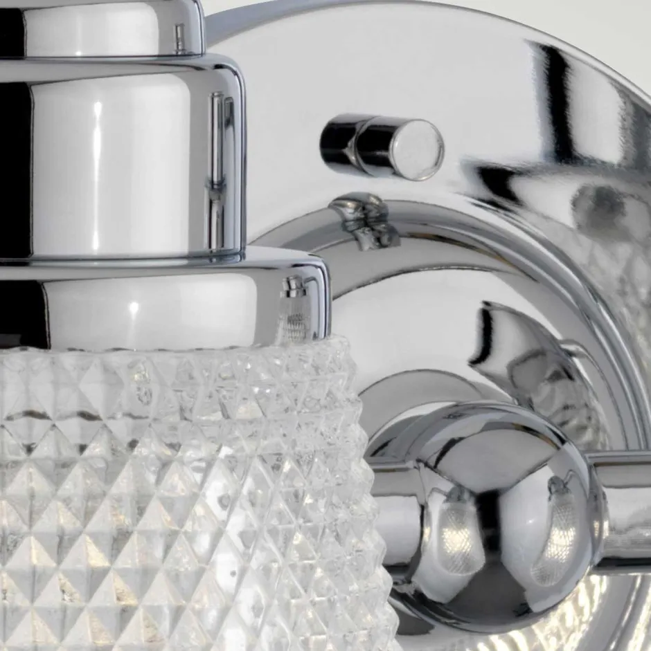 Elstead Wandlampe Spiegel LED G9 IP44 B: 34,5 cm Metall Glas in Chrom< Wandleuchten|Badezimmer Lampe