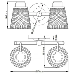 Elstead Wandlampe Spiegel LED G9 IP44 B: 34,5 cm Metall Glas in Chrom< Wandleuchten|Badezimmer Lampe