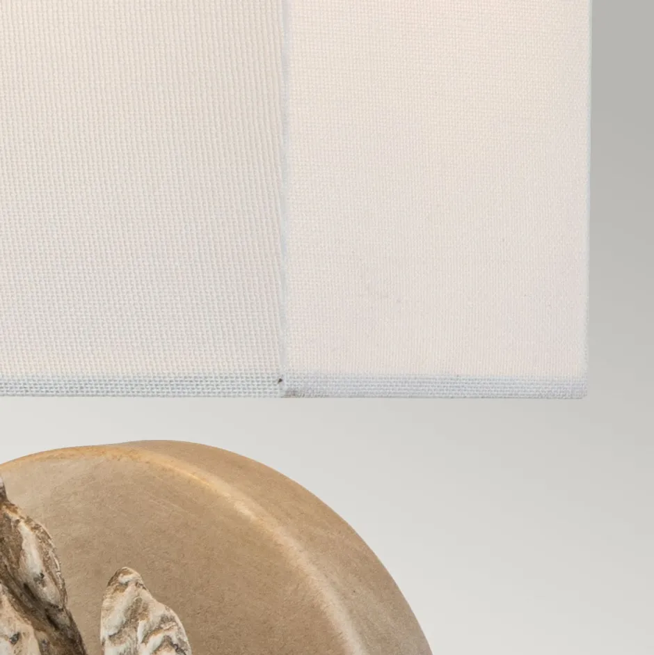 Wandleuchten|Flurlampen*Elstead Wandlampe Stoff 31,8 cm hoch Creme Weiß