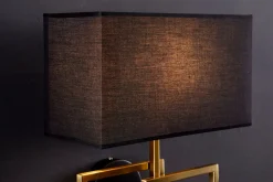 Invicta Interior Wandlampe Stoff blendarm T:20 cm E27 in Gold Schwarz< Wandleuchten|Flurlampen