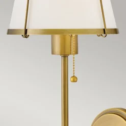 Elstead Wandlampe Stoff Metall E27 40 cm hoch mit Schalter< Wandleuchten|Wohnzimmerlampen