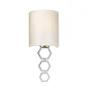 Elstead Wandlampe Stoff Schirm in Creme Chrom schmal E27< Wandleuchten|Flurlampen