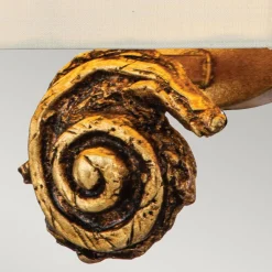 Elstead Wandlampe Stoffschirm H: 25,4 cm in Blattgold Weiß< Wandleuchten|Flurlampen