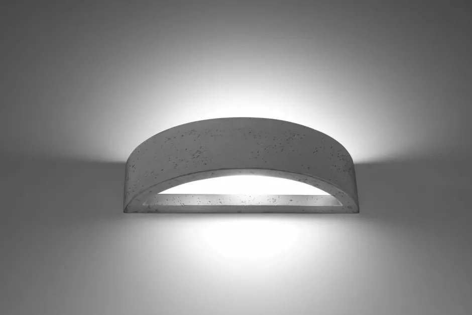 Betonlampen|Küchenlampen*Sollux Wandlampe Up Down Beton 40 cm indirekt E27 innen