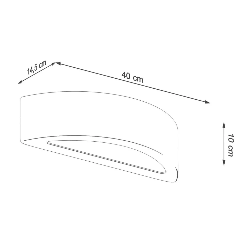 Betonlampen|Küchenlampen*Sollux Wandlampe Up Down Beton 40 cm indirekt E27 innen