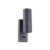 Metall Lampen|Feuchtraumleuchten*Harms Import Wandlampe Up Down Bewegungsmelder Anthrazit IP44 außen
