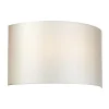 Wandleuchten|Flurlampen*Elstead Wandlampe Up Down in Creme Chrom Stoff Kunstseide