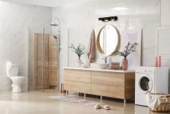 Searchlight Wandlampe Up Down mit Schalter IP44 3x G9 Schwarz Weiß Bad< Wohnzimmerlampen|Kugellampen