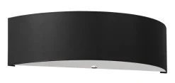 Wandleuchten|Flurlampen*Sollux Wandlampe Up Down Schwarz Stoff Glas 45 cm indirekt
