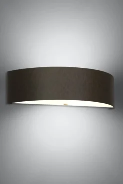 Wandleuchten|Flurlampen*Sollux Wandlampe Up Down Schwarz Stoff Glas 45 cm indirekt