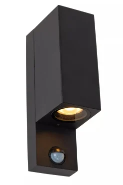 Außenwandleuchten|Fassadenstrahler* Wandlampe Up Down Sensor Aluminium B:7 cm IP65 GU10