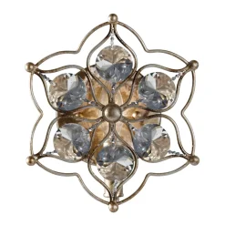 Elstead Wandlampe VELA Silber Floral Kristall Modern Lampe< Wandleuchten|Flurlampen