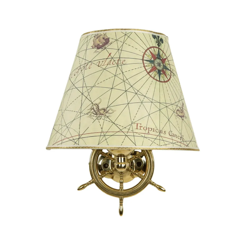 Wandleuchten|Lampen Aus Aller Welt*Laura Suardi Wandlampe VELIERO Messing Maritim außergewöhnlich