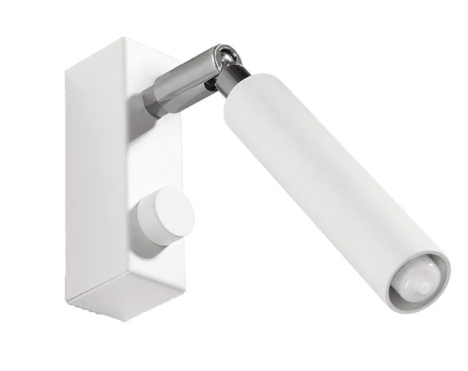 Wohnzimmerlampen|Moderne Lampen*Sollux Wandlampe verstellbar Weiß klein Metall zum Lesen