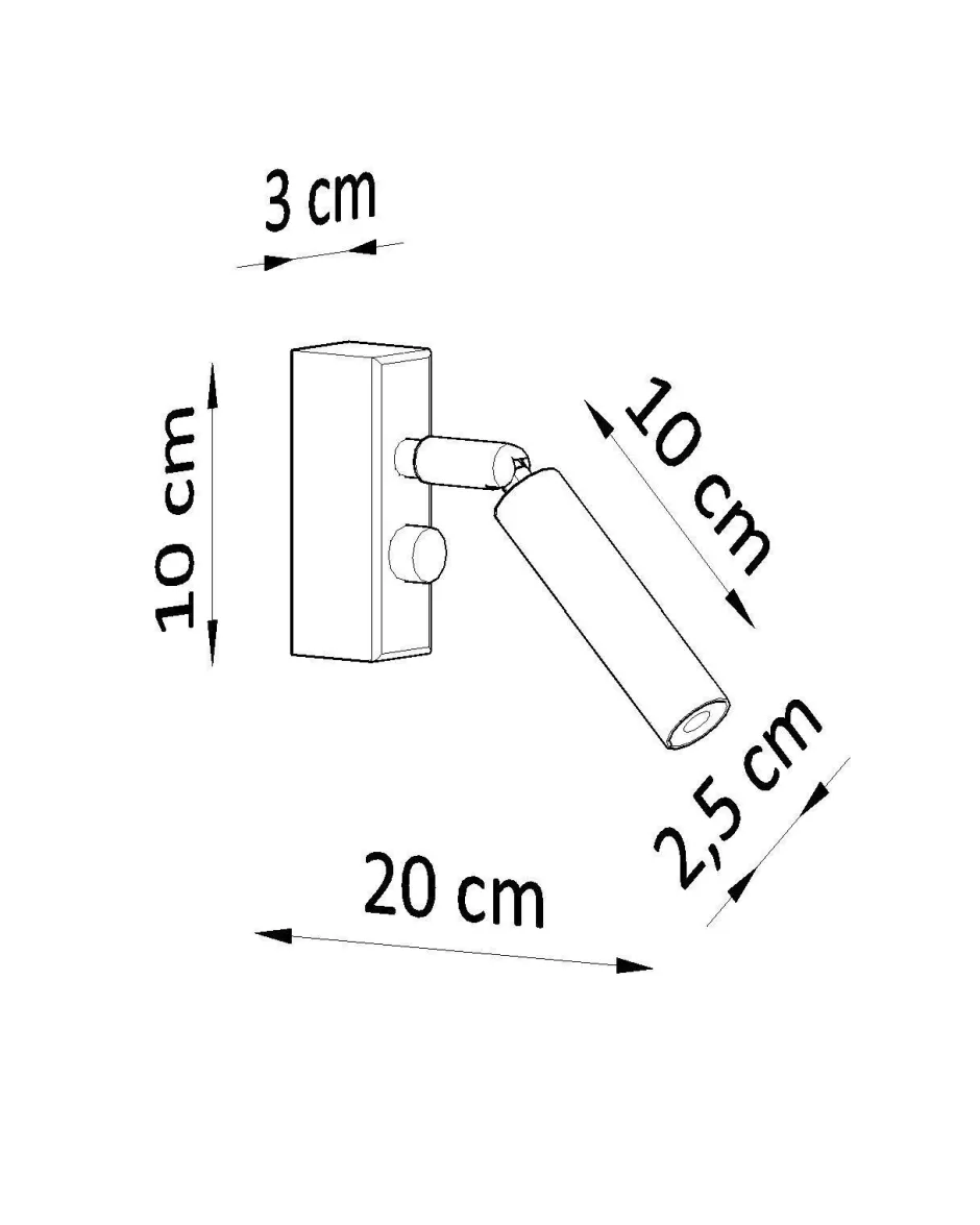 Wohnzimmerlampen|Moderne Lampen*Sollux Wandlampe verstellbar Weiß klein Metall zum Lesen
