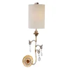 Wandleuchten|Moderne Lampen*Elstead Wandlampe VICA in Gold Seide Kristall B19cm Lampe