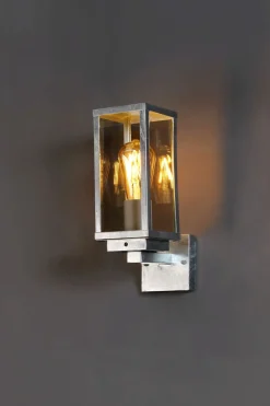 Eco-Light Wandlampe Vintage Aluminium in Zink IP44 E27 B:11 cm< Metall Lampen|Vintage Lampen