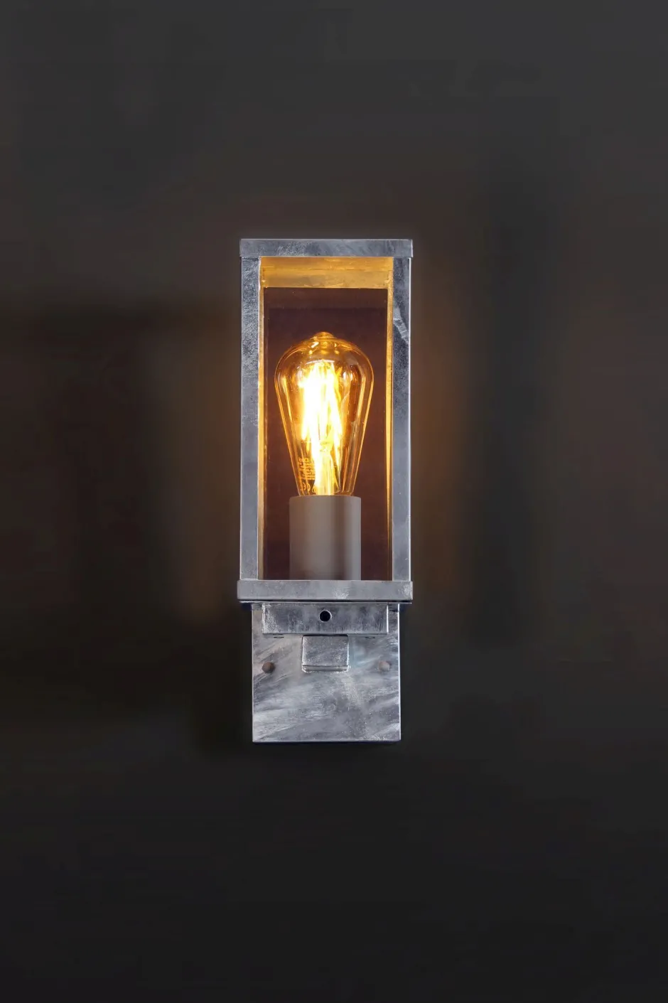 Eco-Light Wandlampe Vintage Aluminium in Zink IP44 E27 B:11 cm< Metall Lampen|Vintage Lampen