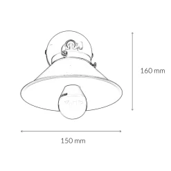 Giovanni Battista Wandlampe Vintage in Bronze aus echtem Messing< Wandleuchten|Esszimmer Lampen