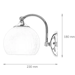 Jupiter Wandlampe Weiß Chrom NABO Wandleuchte Bad Flur< Wandleuchten|Küchenlampen