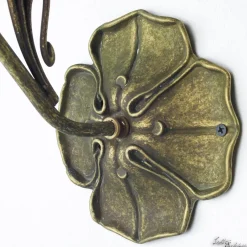 Wandleuchten|Küchenlampen*Giovanni Battista Wandlampe Weiß Floral aus Echt-Messing