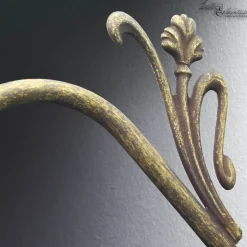 Wandleuchten|Küchenlampen*Giovanni Battista Wandlampe Weiß Floral aus Echt-Messing