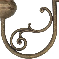 Giovanni Battista Wandlampe Weiß Glasschirm aus Echt-Messing Antik< Wandleuchten|Esszimmer Lampen