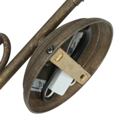 Giovanni Battista Wandlampe Weiß Glasschirm aus Echt-Messing Antik< Wandleuchten|Esszimmer Lampen