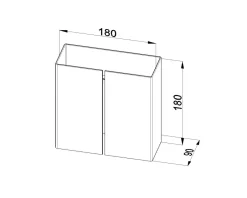Sollux Wandlampe Weiß Metall eckig Up Down 2x G9 dekorativ< Wandleuchten|Flurlampen