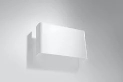 Sollux Wandlampe Weiß Metall eckig Modern flach SPURIA< Moderne Lampen|Küchenlampen